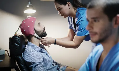 NeuroStar TMS machine in use